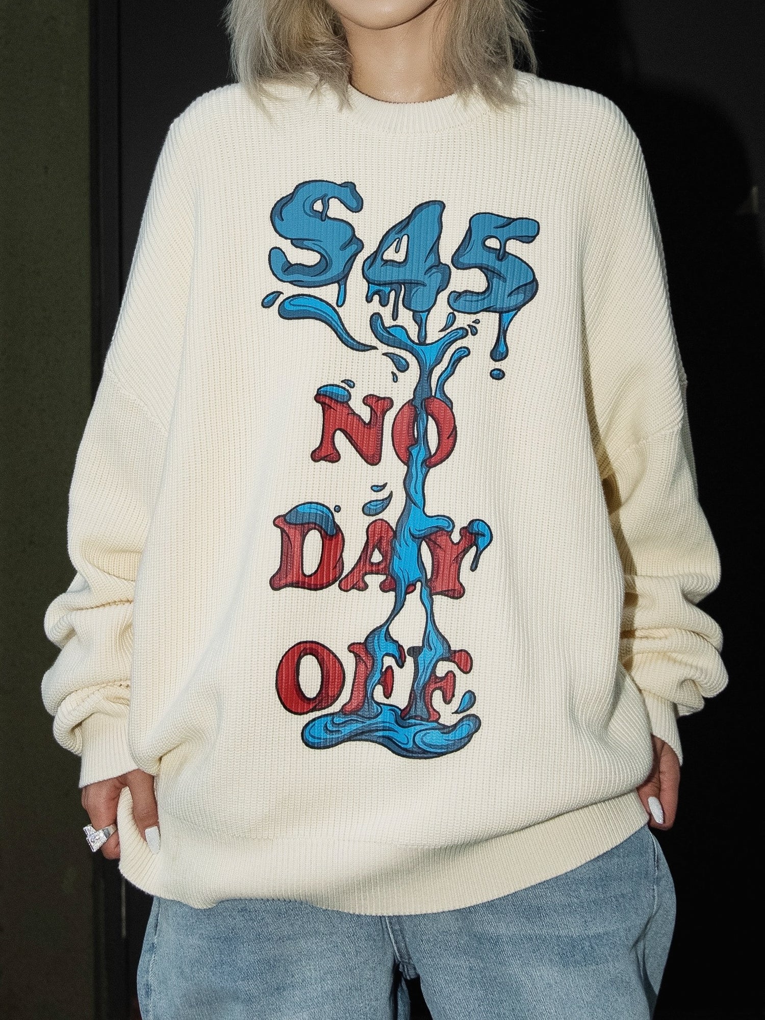 S45 Logo Printed Knit Sweater