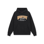 DICETINY Denim Patch Logo Studs Hoodie