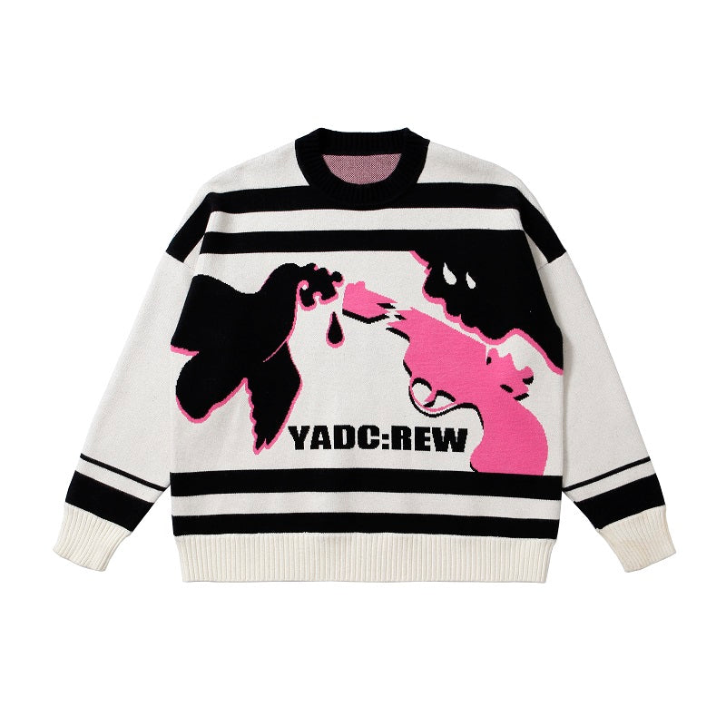 YADcrew Peace Dove Knit Sweater