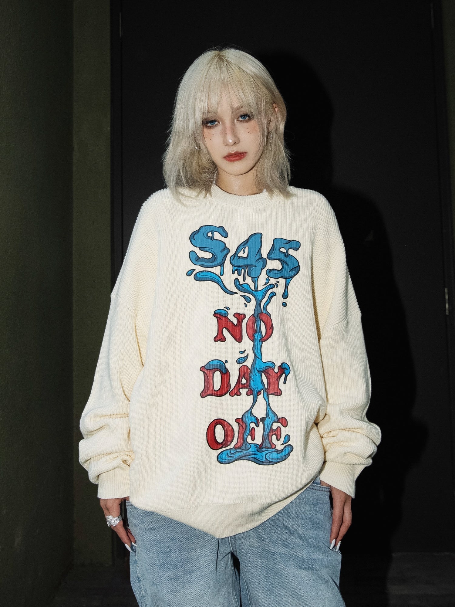 S45 Logo Printed Knit Sweater