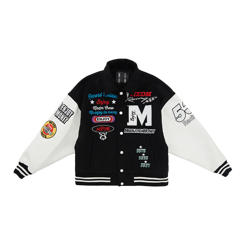MEDM Record Holder Anniversary Embroidered Varsity Jacket