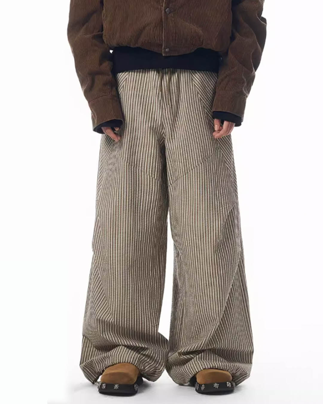 JHYQ Stripes Deconstructed Baggy Pants