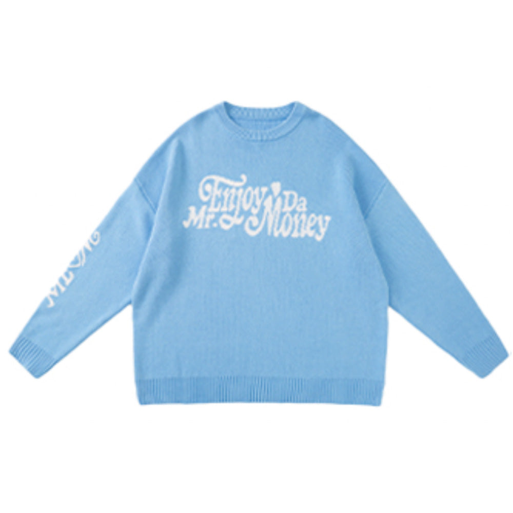 MEDM Flower Font Logo Knit Sweater