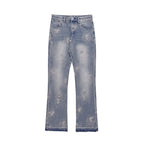 F3F Select Washed And Worn Out Hole Flared Jeans