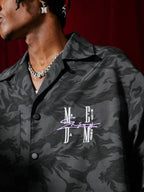 MEDM Nylon Camouflage Full Print Short Sleeved Shirt