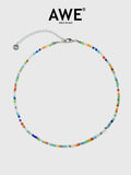 AWE Colored Small Crystal Necklace