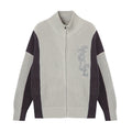 F2CE Contrast Color Stitching Zipper Cardigan