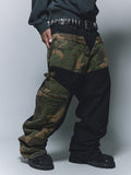 ANTIDOTE Camouflage Canvas Patchwork Baggy Pants