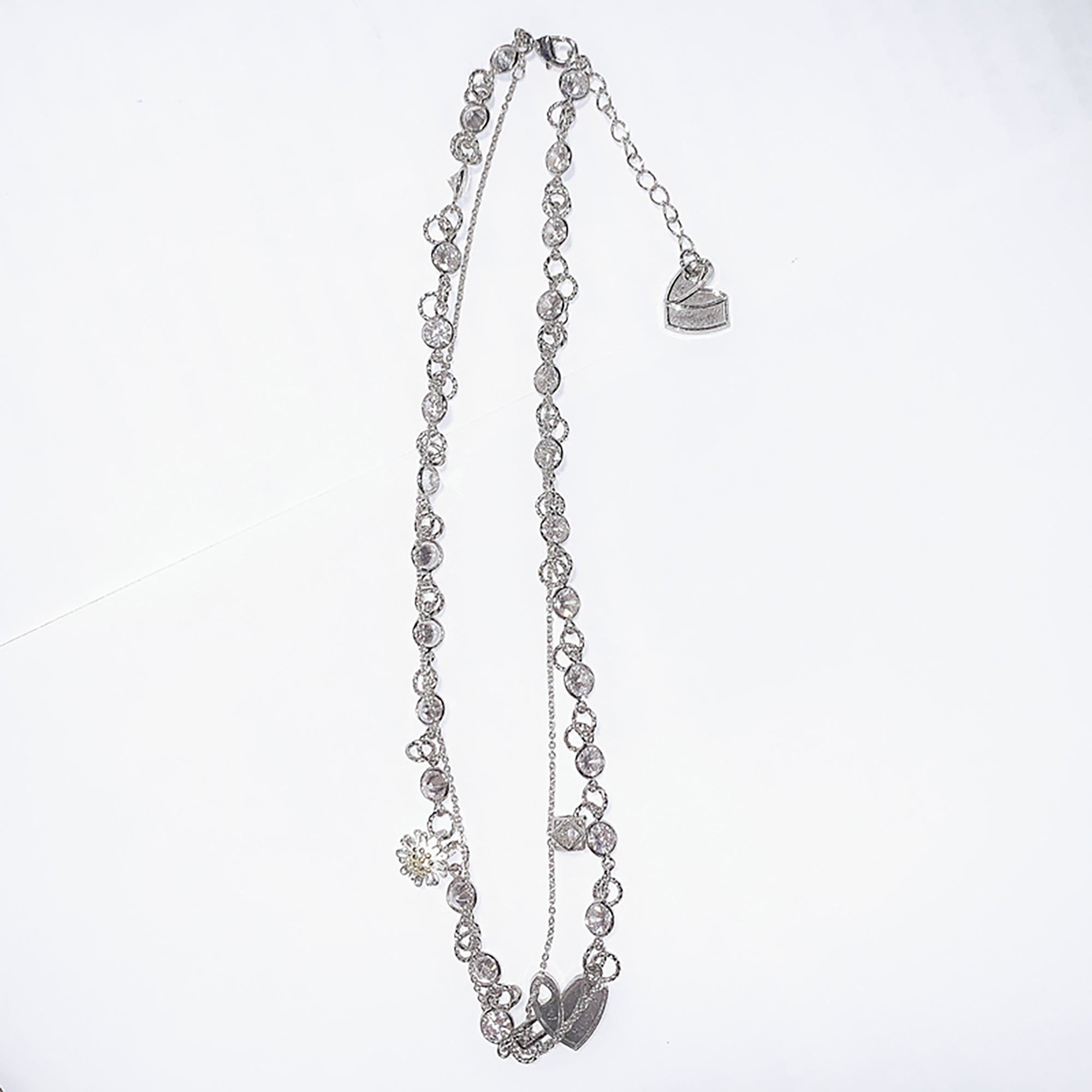 NboStore Zirconia Daisy couple Necklace