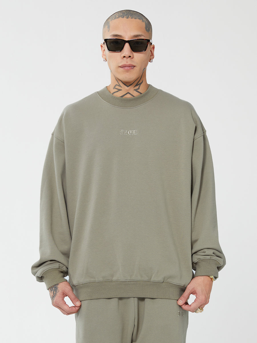 F2CE Embroidered LOGO Basic Pullover Sweatshirts