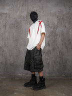 UNDERWATER Wax Bandage Multi Pocket Rivet Work Shorts