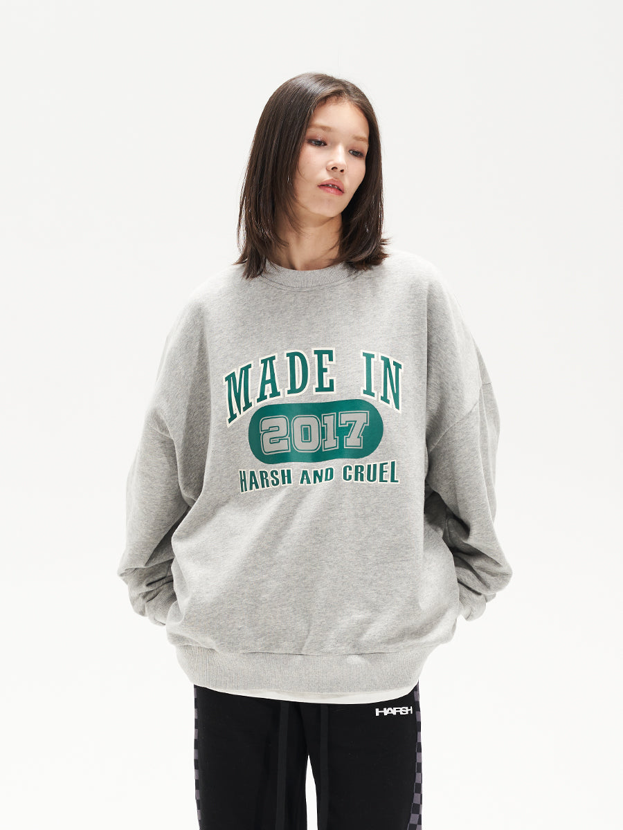 Harsh and Cruel Retro Theme Round Neck Sweatshirts