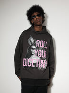 DICETINY Bunny Girl Print Hoodie