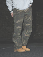 UNTILWERICH Dirty Camo Multi Pocket Work Cargo Pants