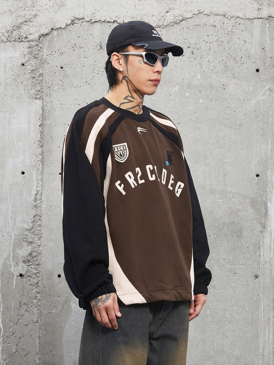 F2CE Splicing Printing Embroidery Sweatshirts