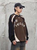 F2CE Splicing Printing Embroidery Sweatshirts