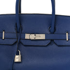 Taurillon Novillo Sea Surf and Fun Birkin 35 Bleu Saphir