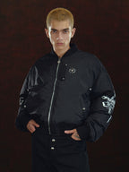 DICETINY Metal Logo Studs MA-1 Bomber Jacket