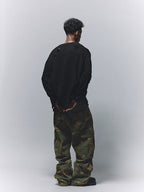 ANTIDOTE Camouflage Washed Hole Baggy Cargo Pants