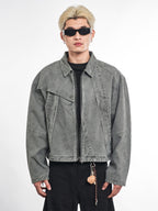 F3F Select Deconstructed Stitching Washed Denim Jacket
