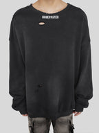 UNDERWATER Mottled Aged Logo Print Sweatshirt