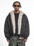 F3F Select Faux Fur Lining Bomber Jacket
