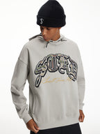 Small Town Kid Camouflage Embroidered Patch Hoodie