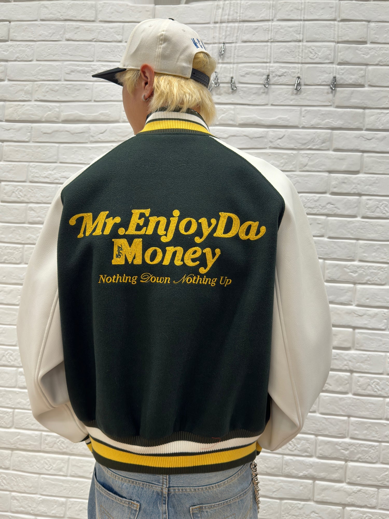 MEDM Font Typography Varsity Jacket