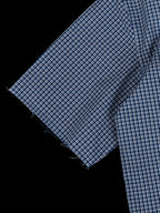 ANTIDOTE Plaid Lettering Print Short Sleeved Shirt