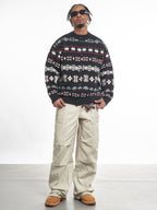 F3F Select Snowflake Button Knit Cardigan