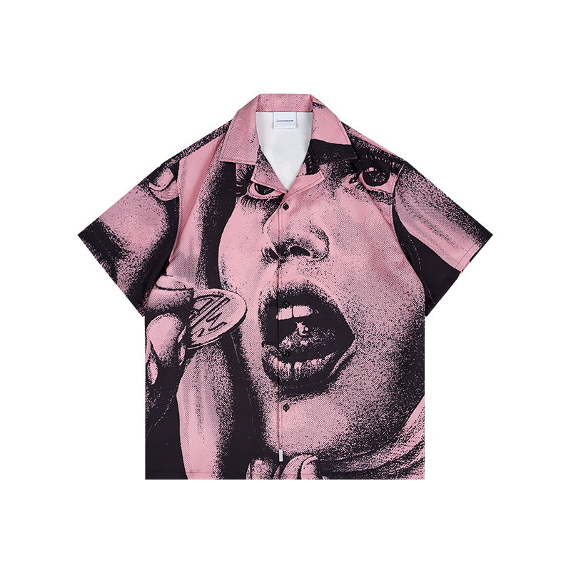 ANTIDOTE Portrait Print Short Sleeve Shirt