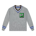 MEDM V Neck Logo Knit Sweater