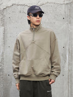 F2CE Stand Up Collar Half Zipper Sweatshirt