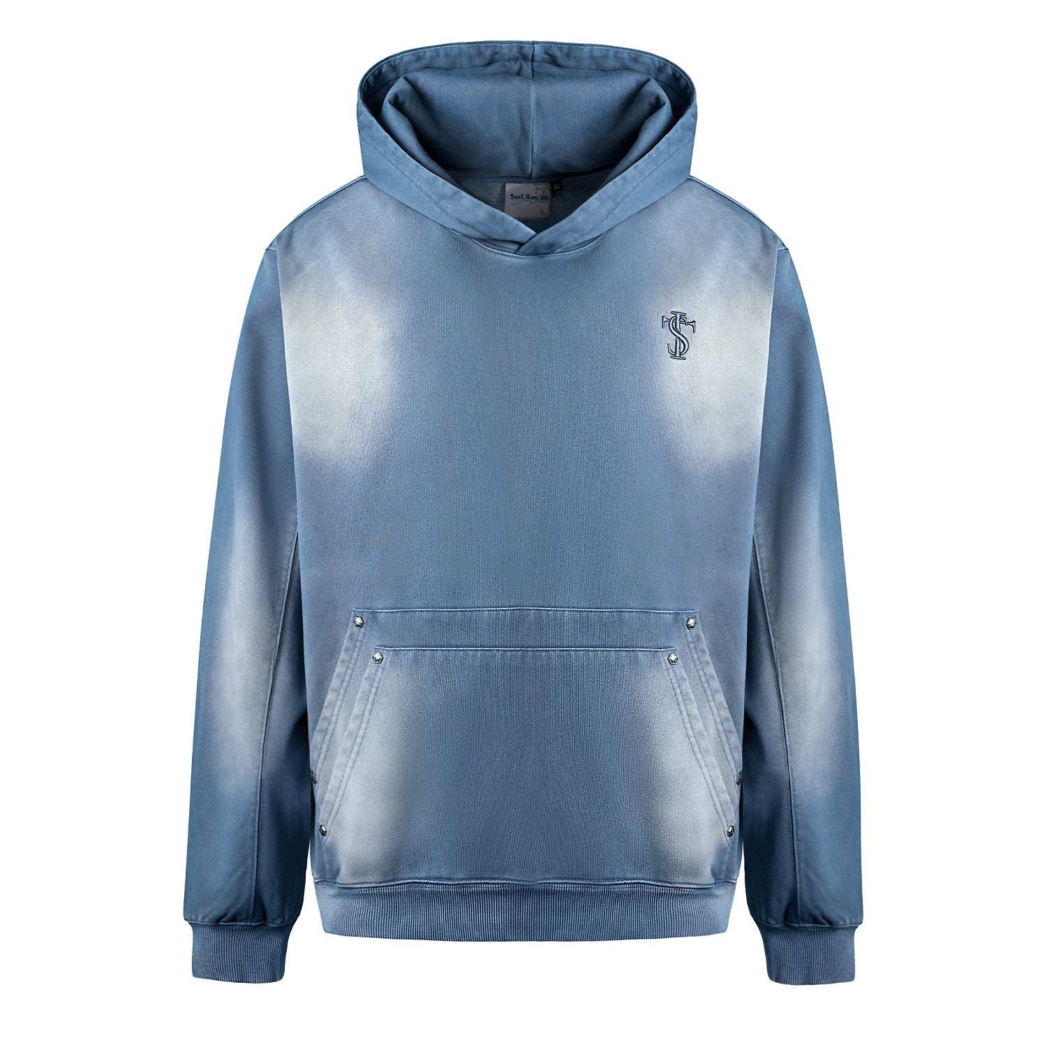 Small Town Kid Double Rivet Pocket Washed Hoodie