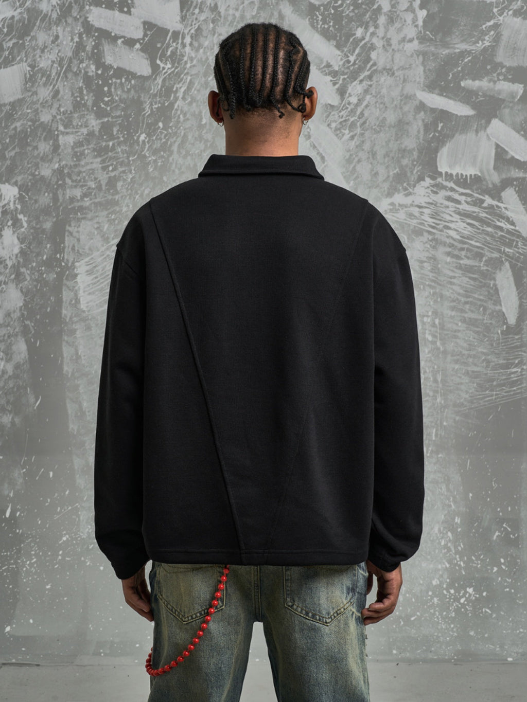 F3F Select Deconstructed Long Sleeve Polo sweatshirt