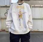 F3F Select Vintage Angel Holy Mother Print Sweatshirts