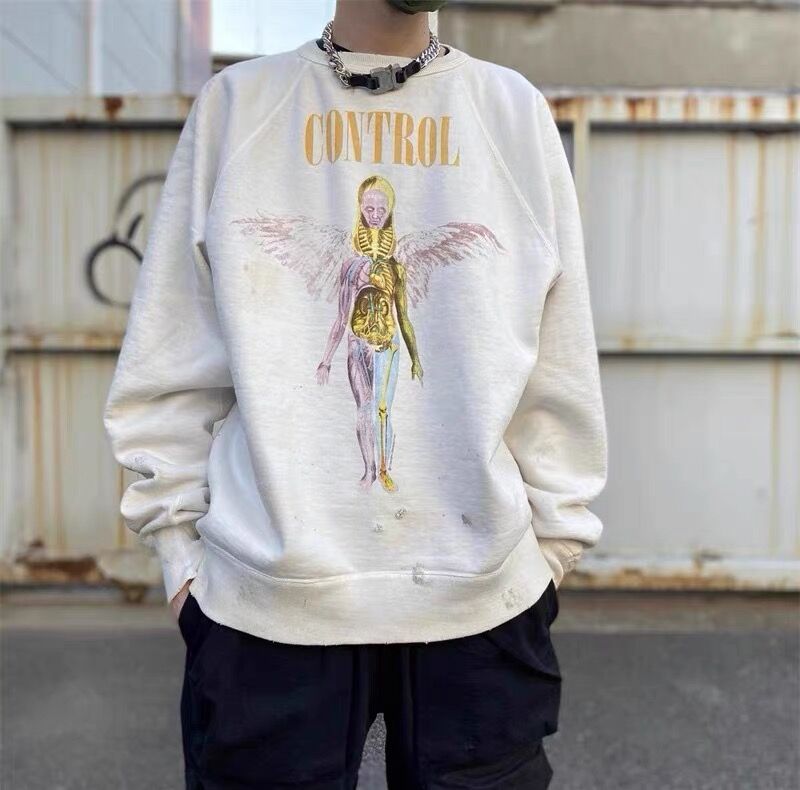 F3F Select Vintage Angel Holy Mother Print Sweatshirts