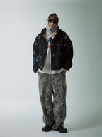 F2CE Printed Ink Splash Gradient Washed Baggy Jeans