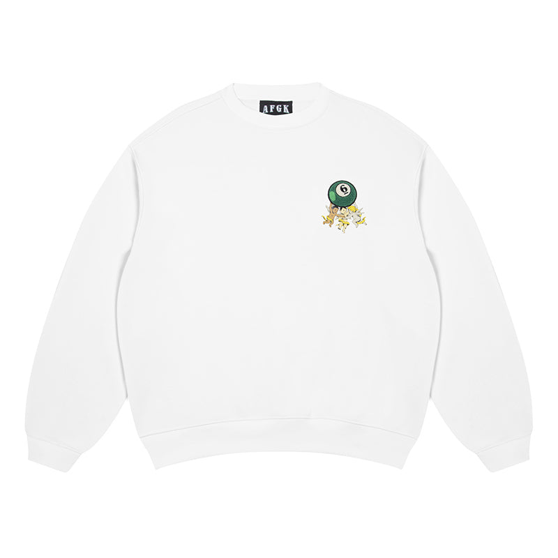 AFGK Angel Embroidery Printed Logo Sweatshirt