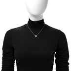 18K White Gold Diamond Comete Geode Pendant Necklace