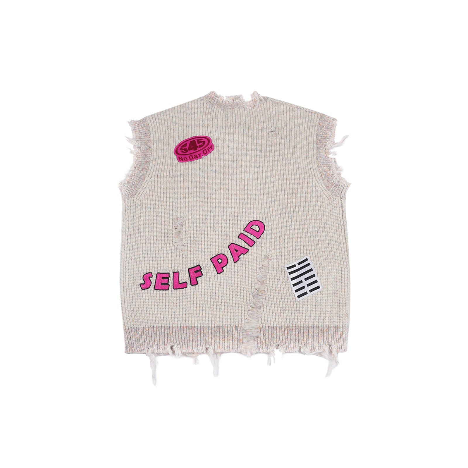 S45 Octopus Destruction Mixed Knit Vest