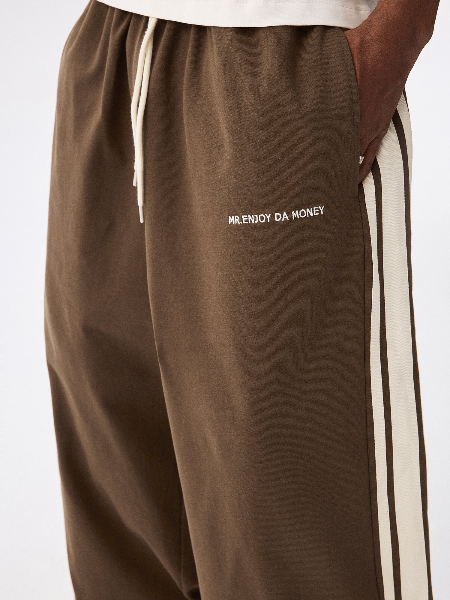 MEDM Side Striped Wide Leg Sweatpants