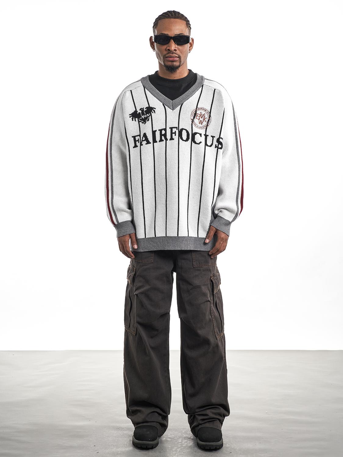 F3F Select Soccer Club Design V-neck Knit Sweater
