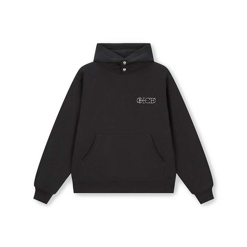 DICETINY Metal Logo & Button Hoodie