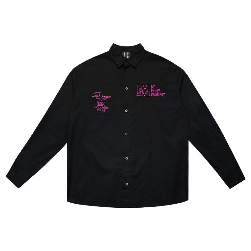 MEDM 3D Embroidery Long Sleeved Shirt