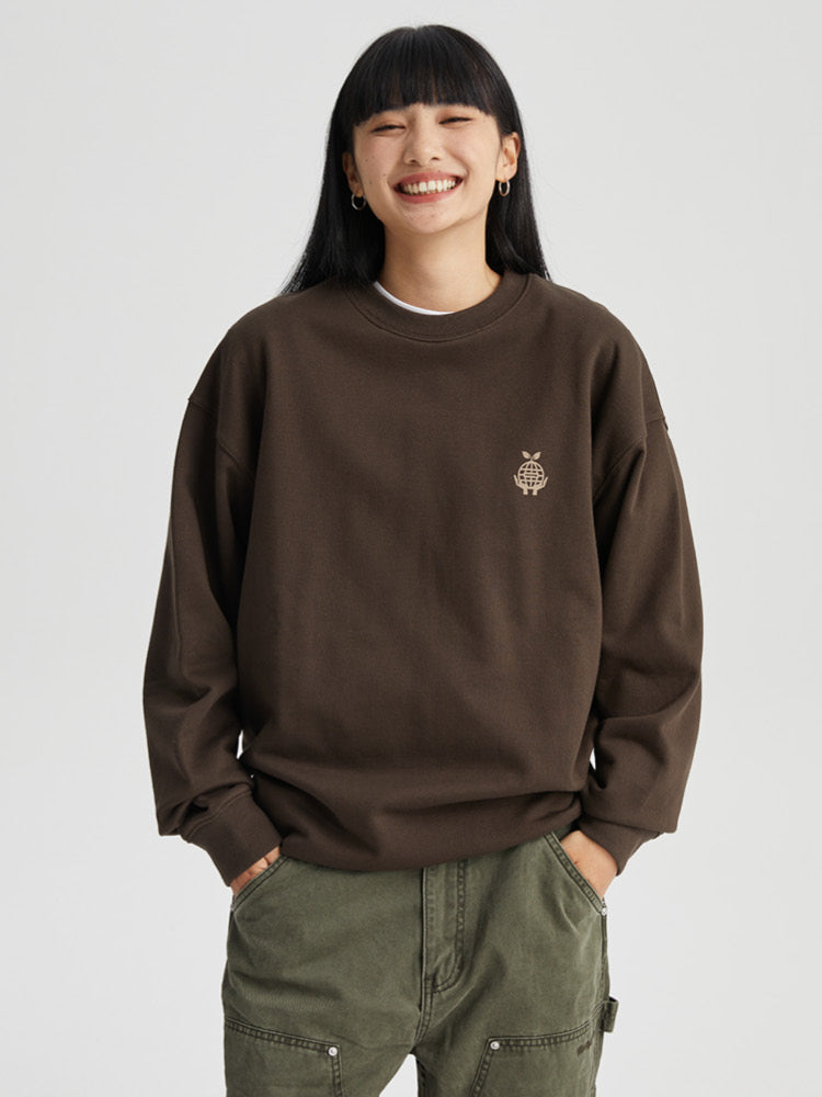 Wassup House Earth Planting Printed Embroidery Sweatshirt