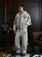 Small Town Kid Badge Printed Baggy Sweatpants