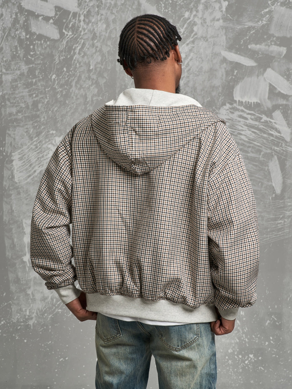 F3F Select Reversible Plaid Zip Up Hoodie