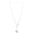 Sterling Silver 18K Rose Gold PM Ex-Libris Pendant Necklace