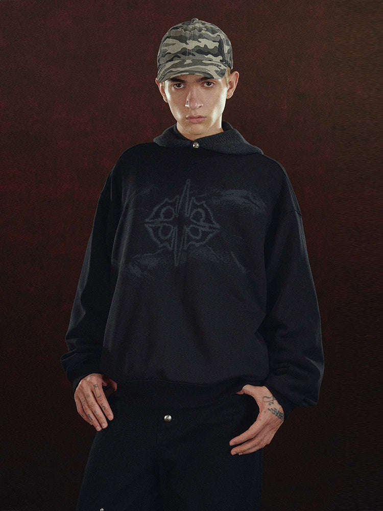 DICETINY Mottled Logo Printed Sweatshirt